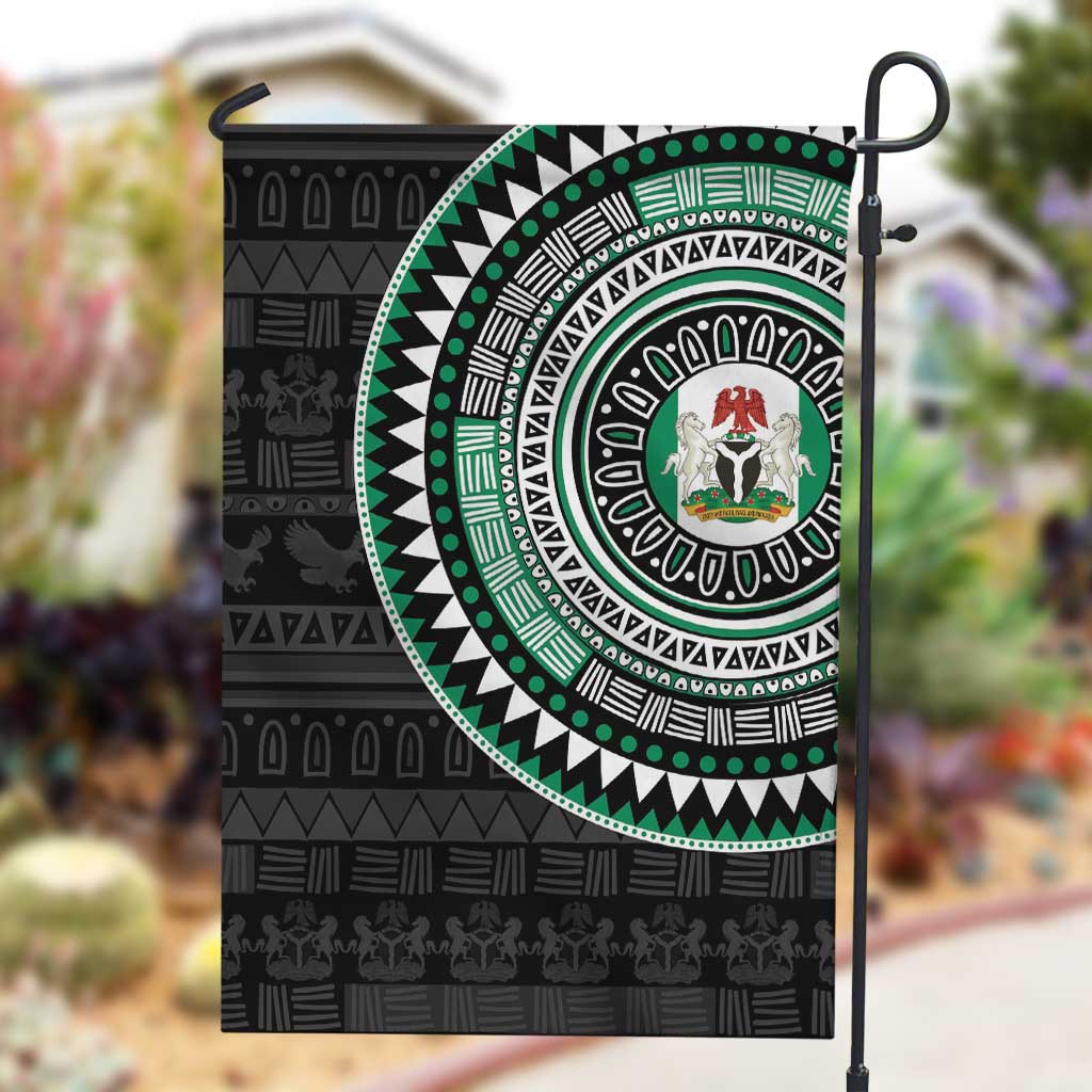 Nigeria African Tribal Pattern Garden Flag Chest Arm Tattoo