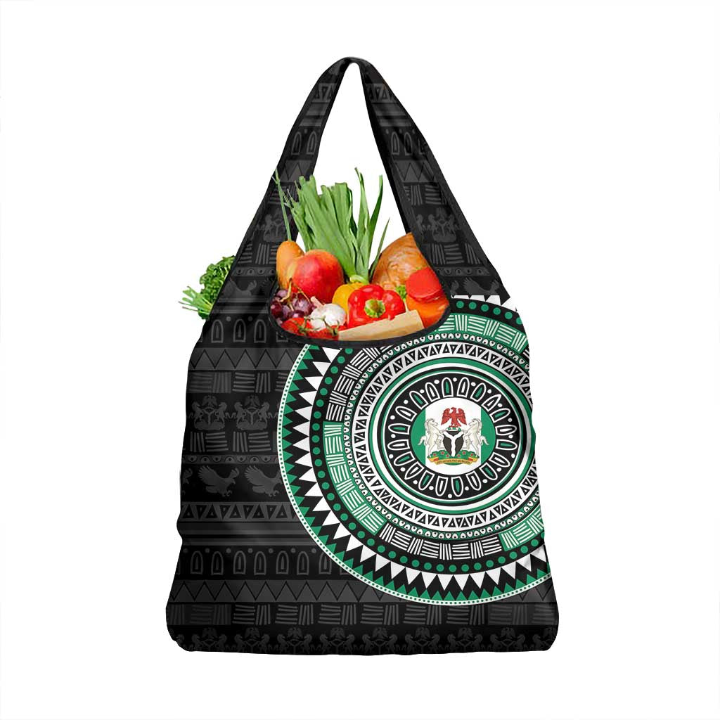 Nigeria African Tribal Pattern Grocery Bag Chest Arm Tattoo