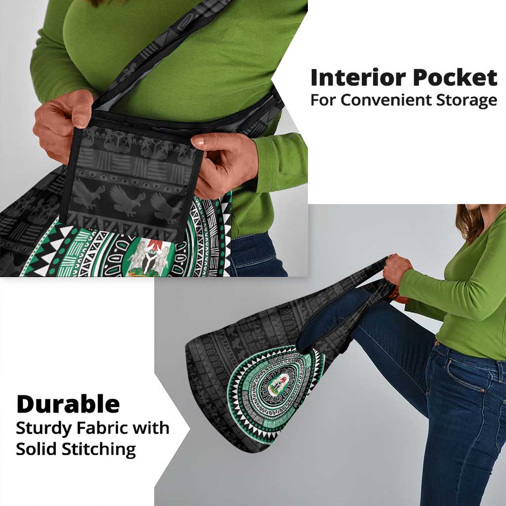 Nigeria African Tribal Pattern Grocery Bag Chest Arm Tattoo