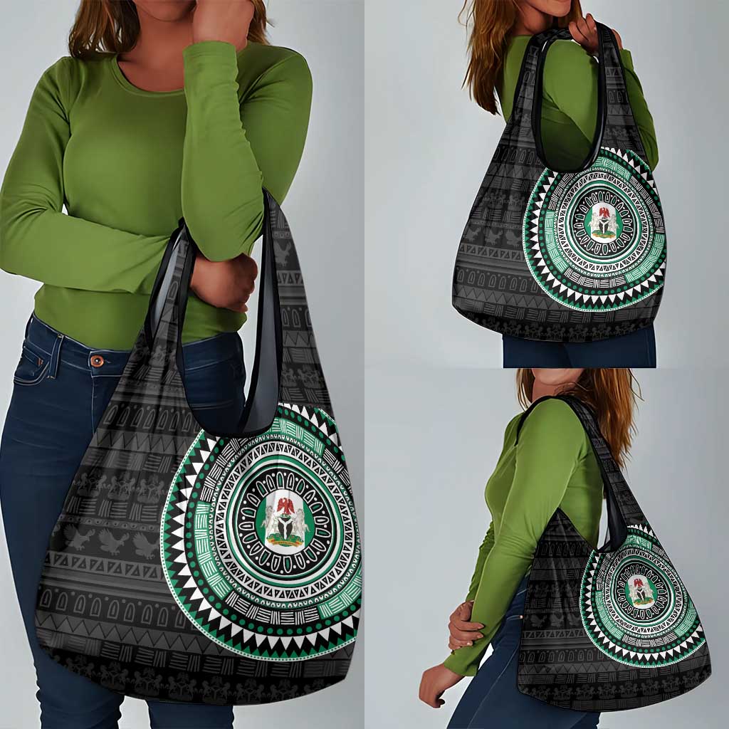 Nigeria African Tribal Pattern Grocery Bag Chest Arm Tattoo