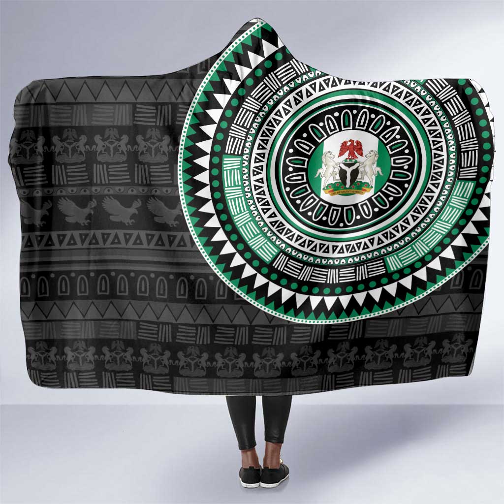 Nigeria African Tribal Pattern Hooded Blanket Chest Arm Tattoo