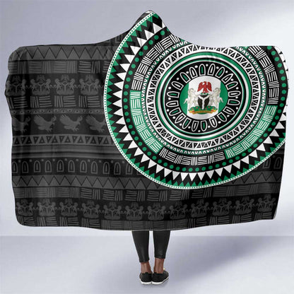 Nigeria African Tribal Pattern Hooded Blanket Chest Arm Tattoo