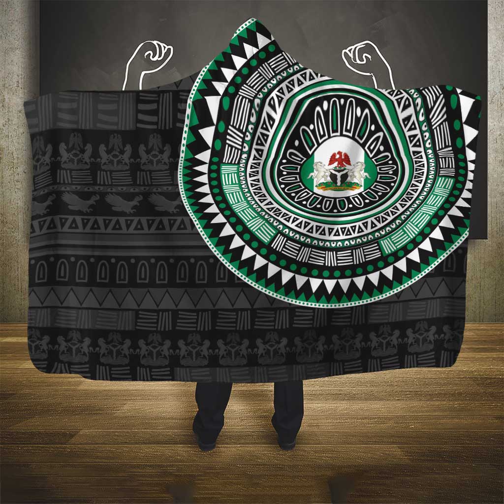 Nigeria African Tribal Pattern Hooded Blanket Chest Arm Tattoo