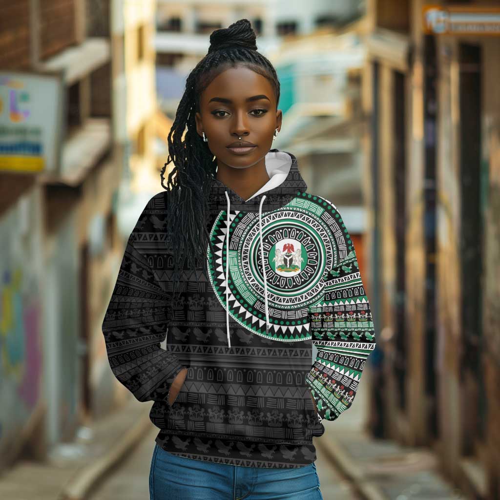 Nigeria African Tribal Pattern Hoodie Chest Arm Tattoo