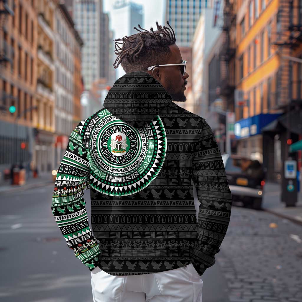 Nigeria African Tribal Pattern Hoodie Chest Arm Tattoo