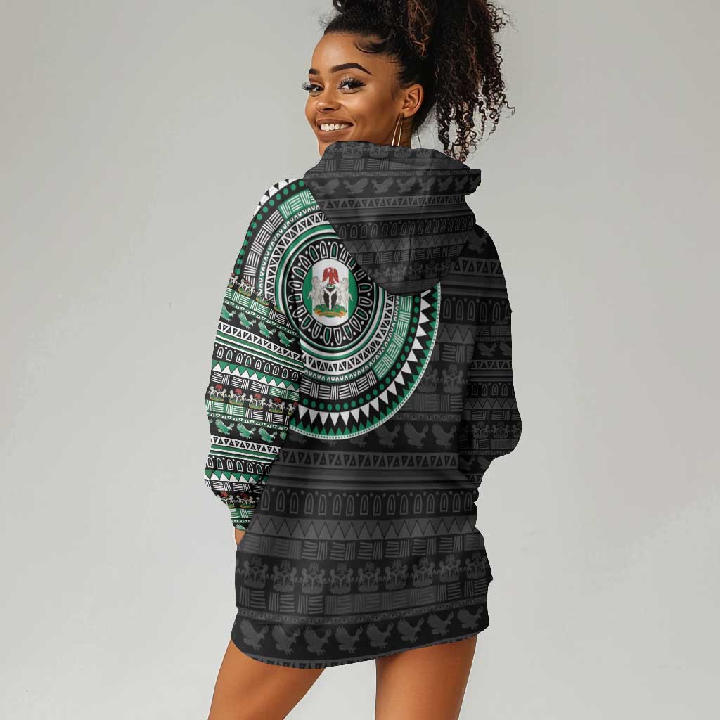Nigeria African Tribal Pattern Hoodie Dress Chest Arm Tattoo