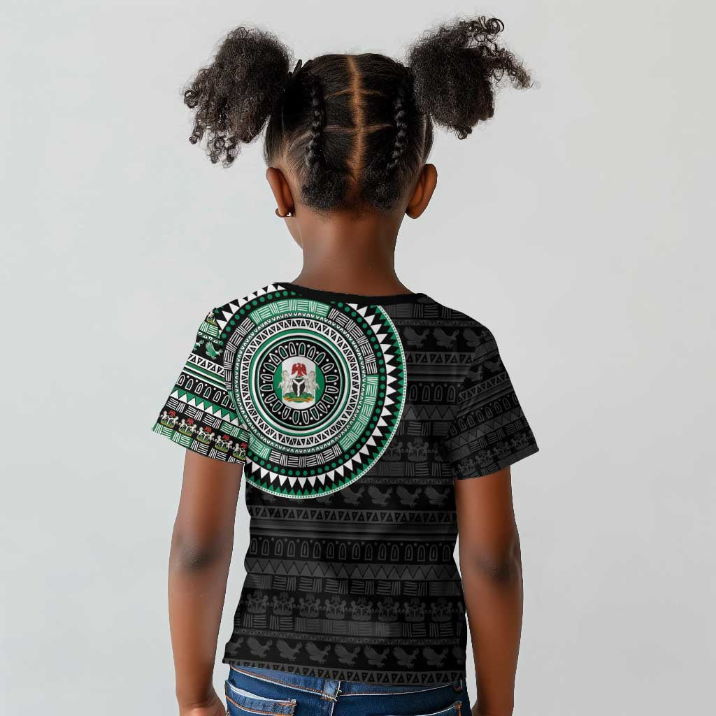Nigeria African Tribal Pattern Kid T shirt Chest Arm Tattoo