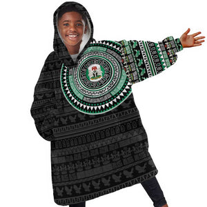 Nigeria African Tribal Pattern Kid Wearable Blanket Hoodie Chest Arm Tattoo