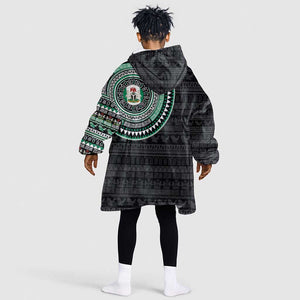 Nigeria African Tribal Pattern Kid Wearable Blanket Hoodie Chest Arm Tattoo