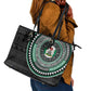Nigeria African Tribal Pattern Leather Tote Bag Chest Arm Tattoo