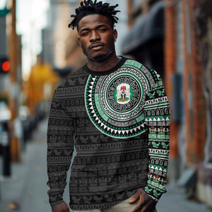 Nigeria African Tribal Pattern Long Sleeve Shirt Chest Arm Tattoo