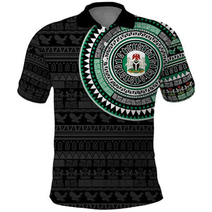Nigeria African Tribal Pattern Polo Shirt Chest Arm Tattoo
