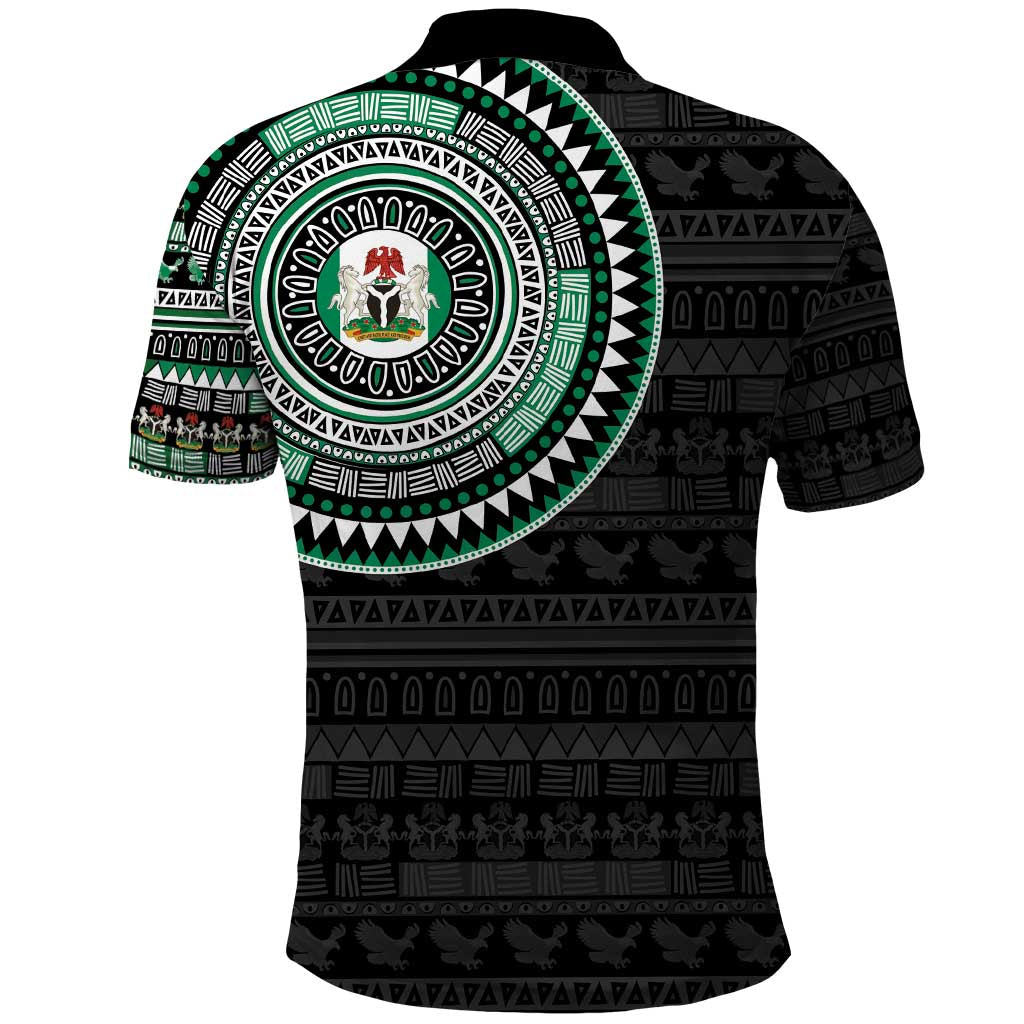 Nigeria African Tribal Pattern Polo Shirt Chest Arm Tattoo