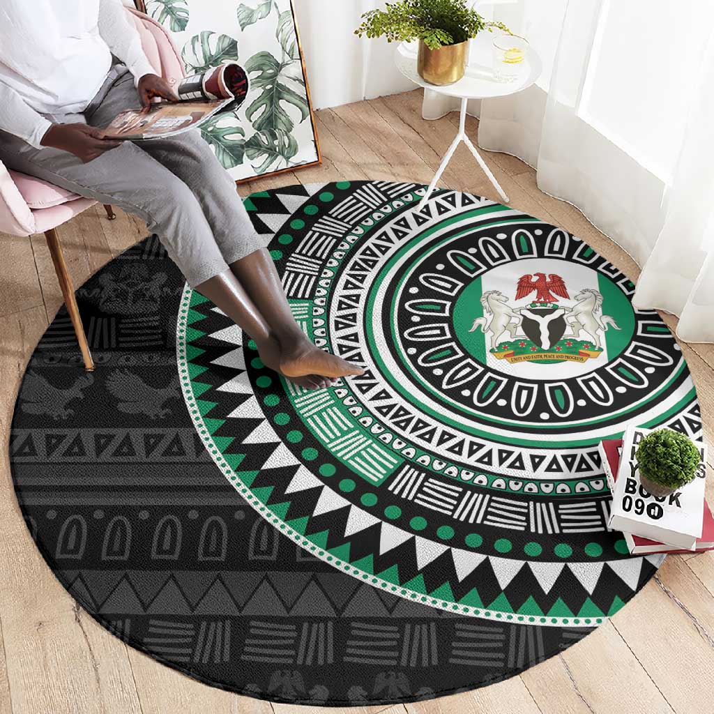 Nigeria African Tribal Pattern Round Carpet Chest Arm Tattoo