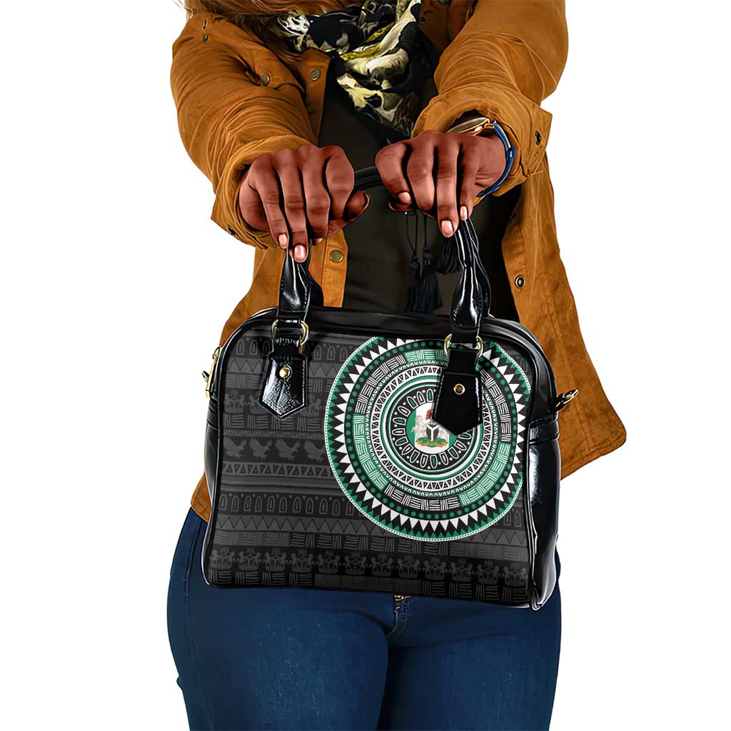 Nigeria African Tribal Pattern Shoulder Handbag Chest Arm Tattoo