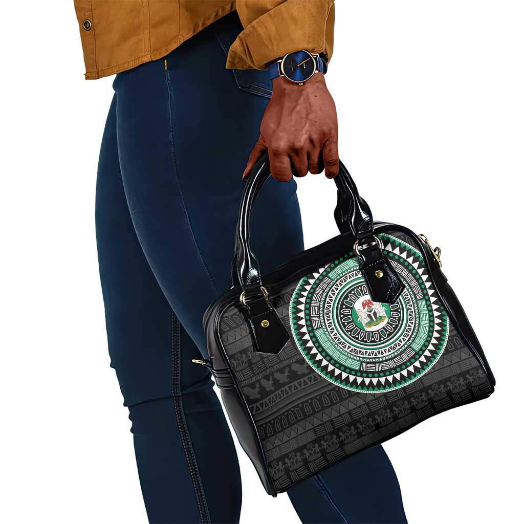 Nigeria African Tribal Pattern Shoulder Handbag Chest Arm Tattoo
