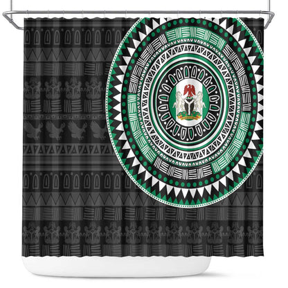 Nigeria African Tribal Pattern Shower Curtain Chest Arm Tattoo