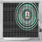 Nigeria African Tribal Pattern Shower Curtain Chest Arm Tattoo