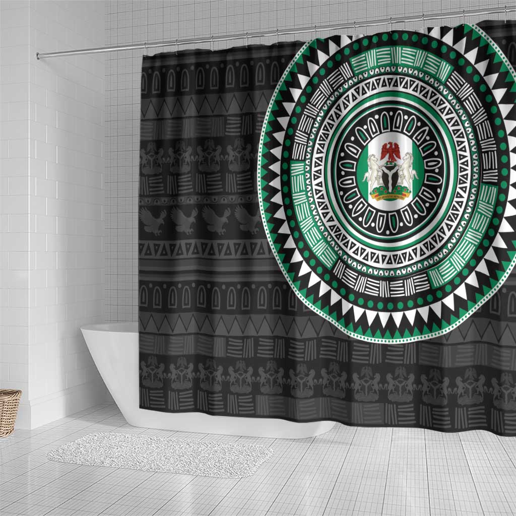 Nigeria African Tribal Pattern Shower Curtain Chest Arm Tattoo