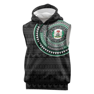 Nigeria African Tribal Pattern Sleeveless Hoodie Chest Arm Tattoo - African Pride
