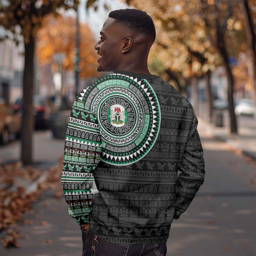 Nigeria African Tribal Pattern Sweatshirt Chest Arm Tattoo
