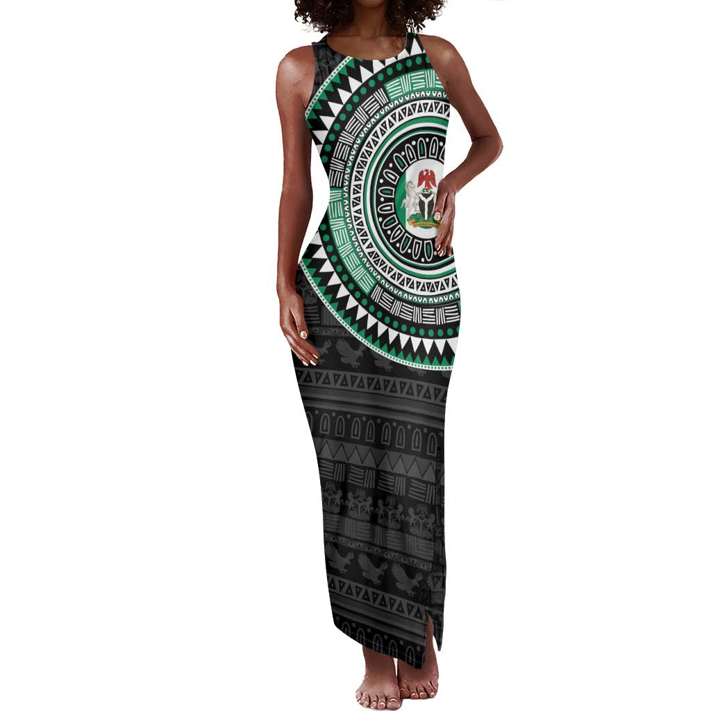 Nigeria African Tribal Pattern Tank Maxi Dress Chest Arm Tattoo