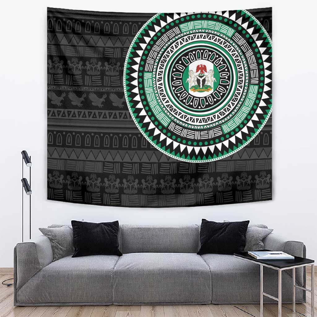 Nigeria African Tribal Pattern Tapestry Chest Arm Tattoo