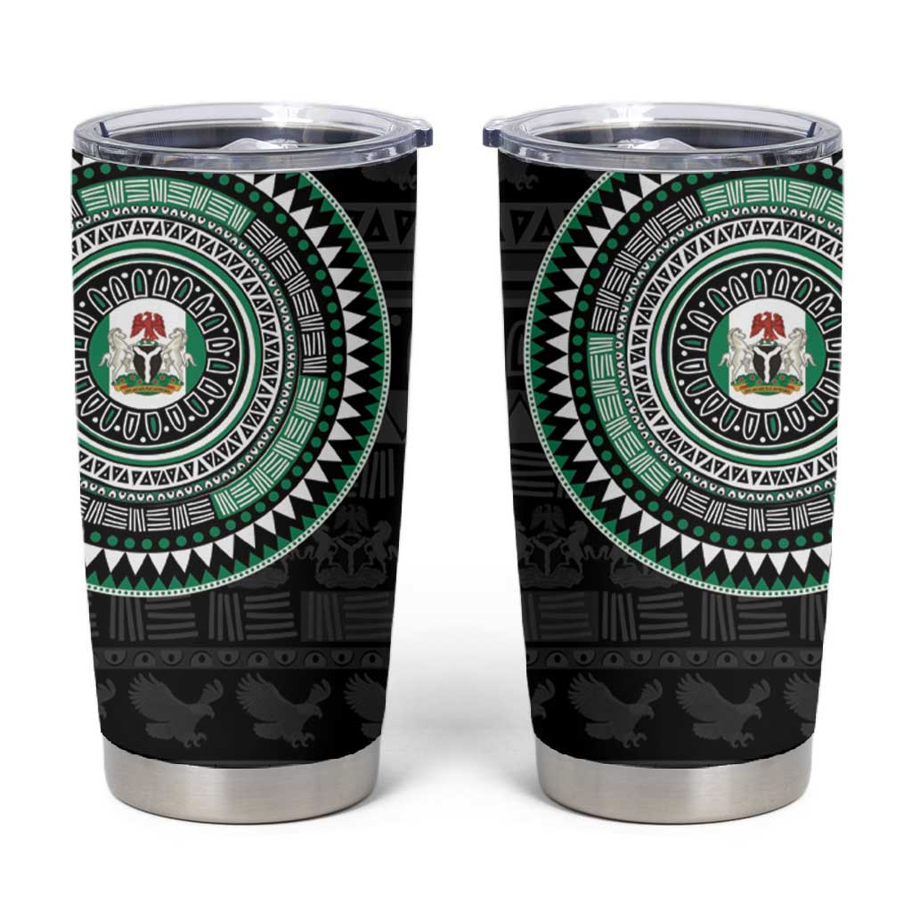 Nigeria African Tribal Pattern Tumbler Cup Chest Arm Tattoo