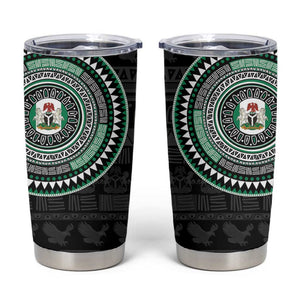 Nigeria African Tribal Pattern Tumbler Cup Chest Arm Tattoo