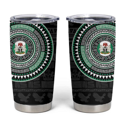 Nigeria African Tribal Pattern Tumbler Cup Chest Arm Tattoo