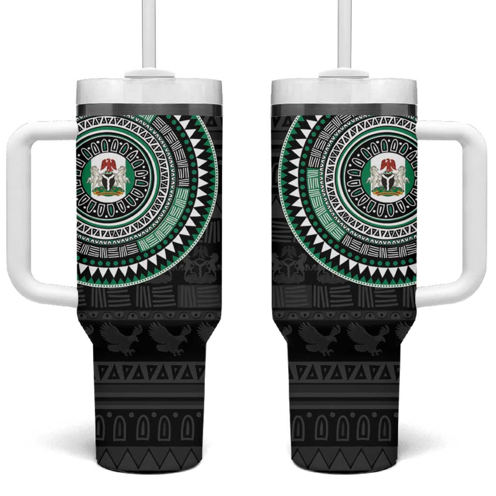 Nigeria African Tribal Pattern Tumbler With Handle Chest Arm Tattoo
