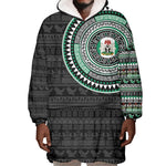 Nigeria African Tribal Pattern Wearable Blanket Hoodie Chest Arm Tattoo