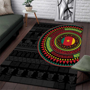 Cameroon African Tribal Pattern Area Rug Chest Arm Tattoo