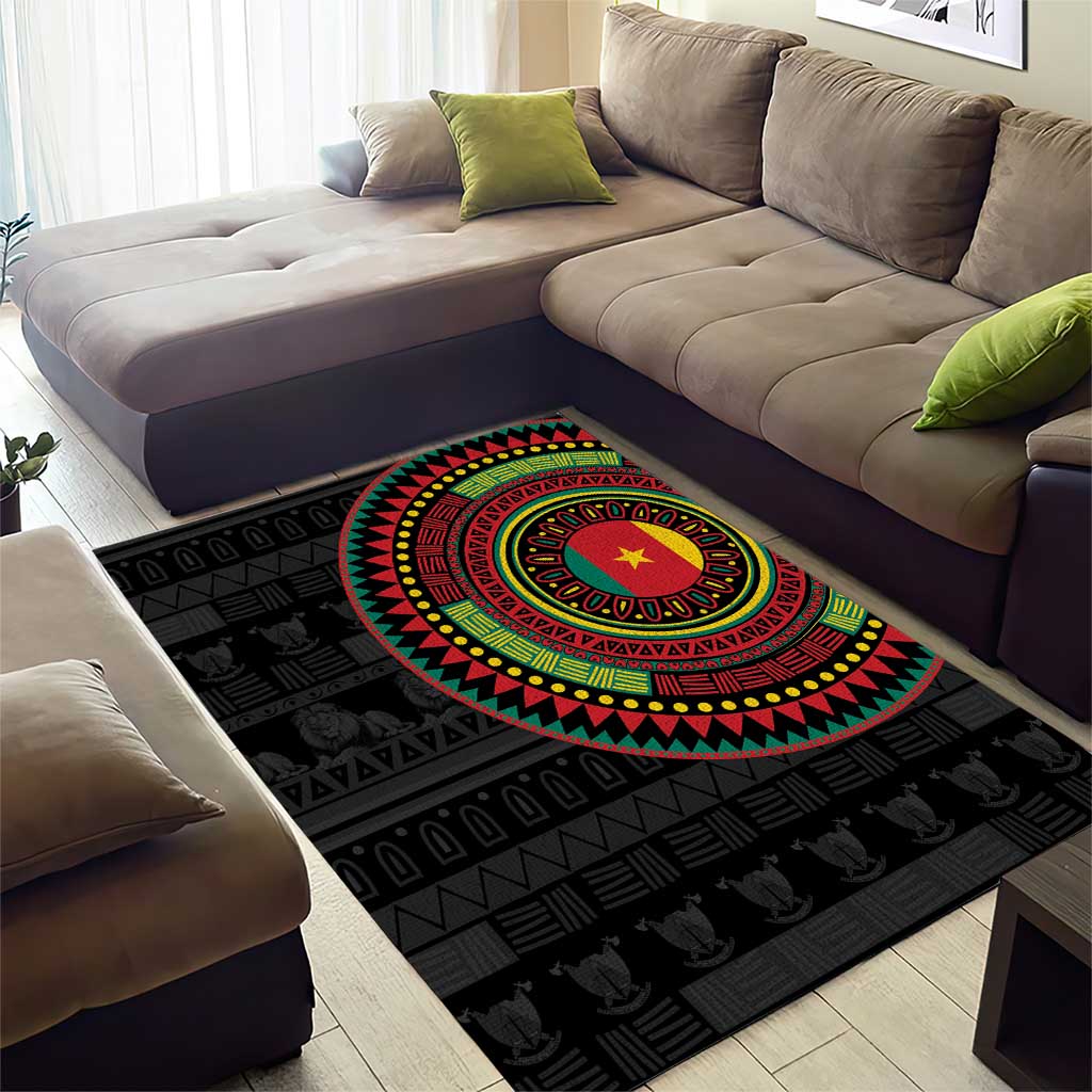 Cameroon African Tribal Pattern Area Rug Chest Arm Tattoo