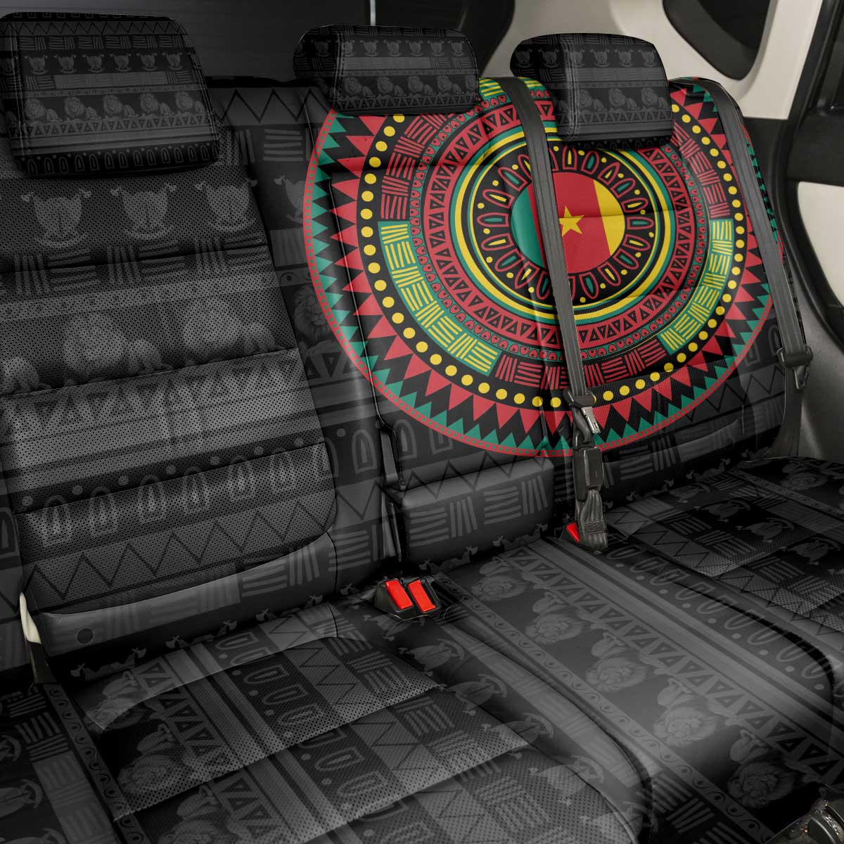 Cameroon African Tribal Pattern Back Car Seat Cover Chest Arm Tattoo