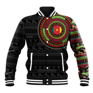 Cameroon African Tribal Pattern Baseball Jacket Chest Arm Tattoo