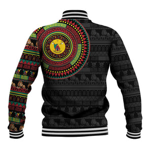 Cameroon African Tribal Pattern Baseball Jacket Chest Arm Tattoo
