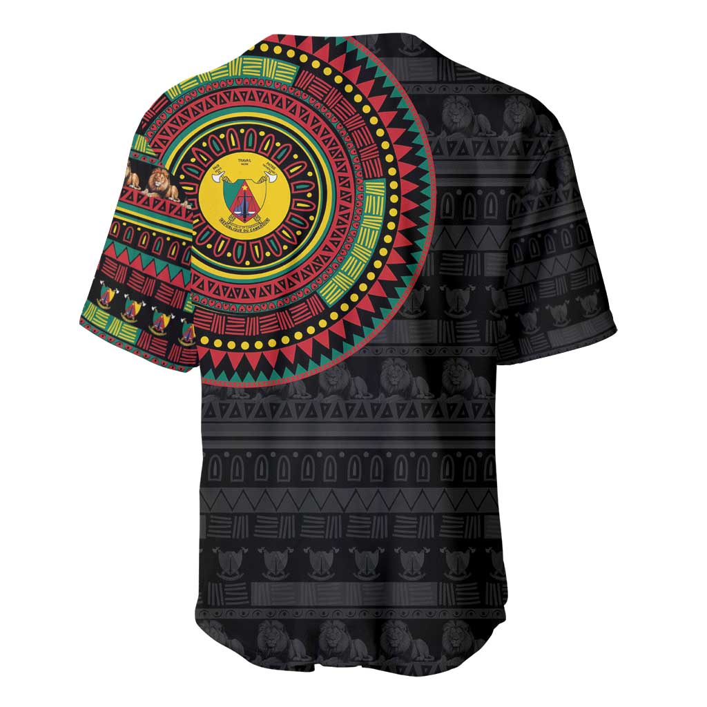 Cameroon African Tribal Pattern Baseball Jersey Chest Arm Tattoo