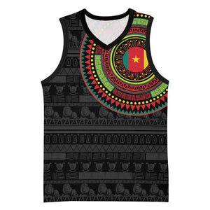 Cameroon African Tribal Pattern Basketball Jersey Chest Arm Tattoo - African Pride