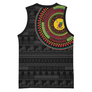 Cameroon African Tribal Pattern Basketball Jersey Chest Arm Tattoo - African Pride
