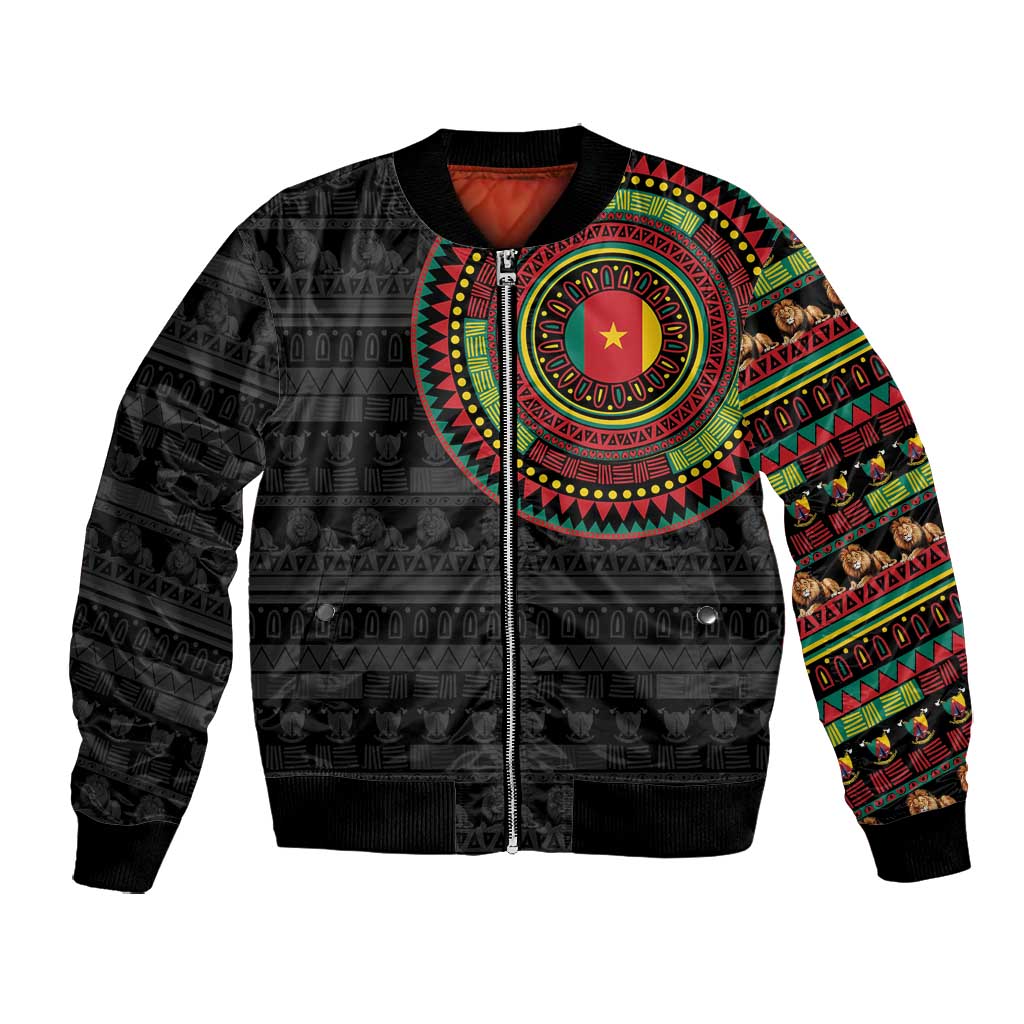 Cameroon African Tribal Pattern Bomber Jacket Chest Arm Tattoo