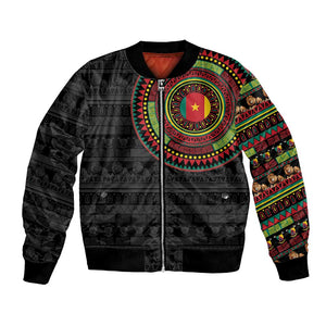 Cameroon African Tribal Pattern Bomber Jacket Chest Arm Tattoo