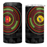 Cameroon African Tribal Pattern 4 in 1 Can Cooler Tumbler Chest Arm Tattoo