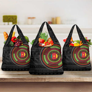 Cameroon African Tribal Pattern Grocery Bag Chest Arm Tattoo