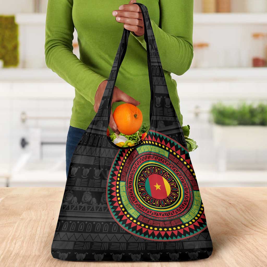 Cameroon African Tribal Pattern Grocery Bag Chest Arm Tattoo