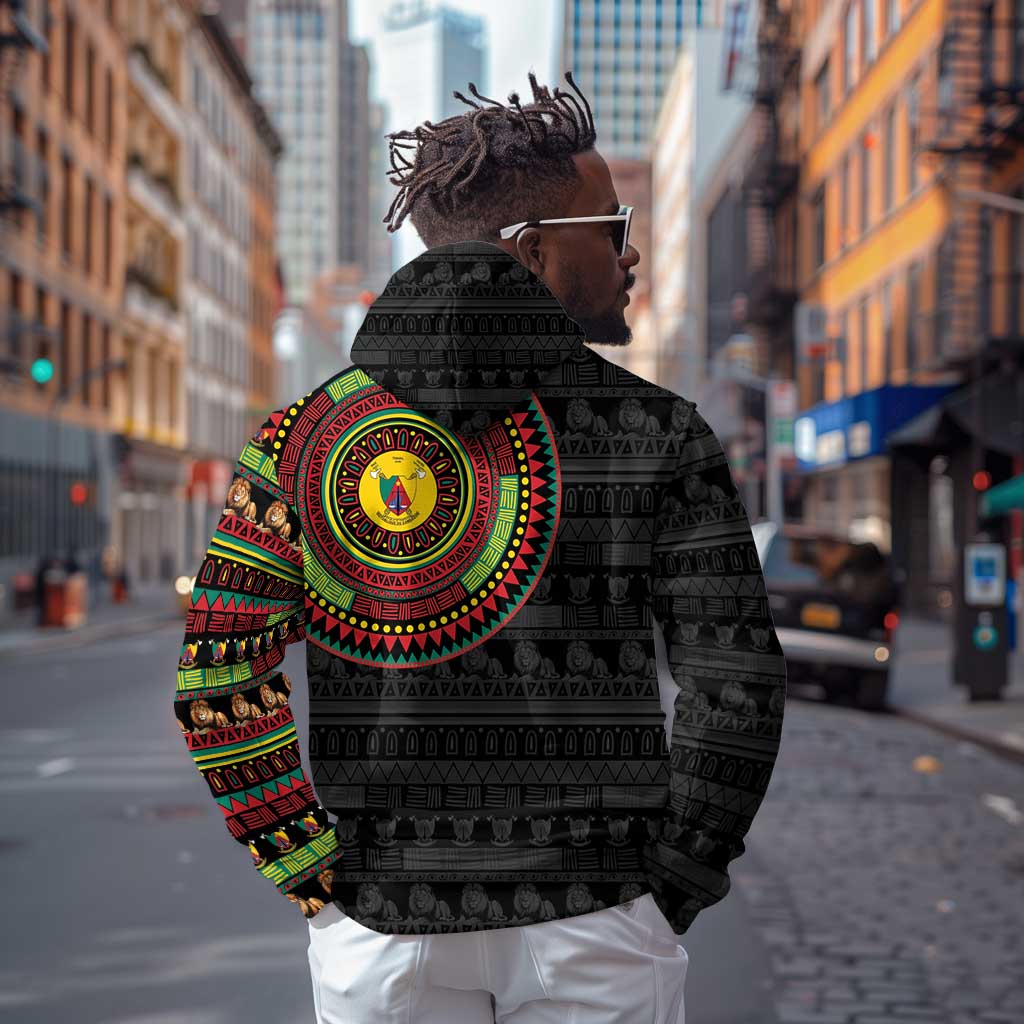 Cameroon African Tribal Pattern Hoodie Chest Arm Tattoo