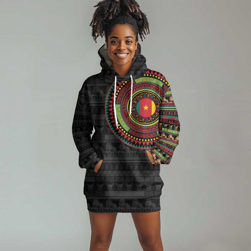 Cameroon African Tribal Pattern Hoodie Dress Chest Arm Tattoo