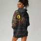 Cameroon African Tribal Pattern Hoodie Dress Chest Arm Tattoo