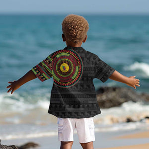 Cameroon African Tribal Pattern Kid Hawaiian Shirt Chest Arm Tattoo