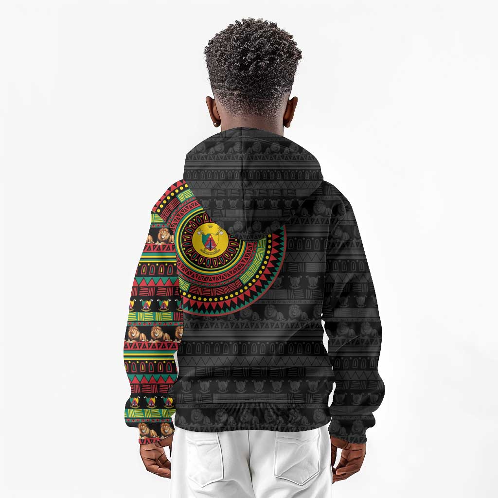 Cameroon African Tribal Pattern Kid Hoodie Chest Arm Tattoo